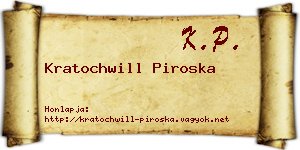 Kratochwill Piroska névjegykártya
